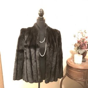 Black faux fur